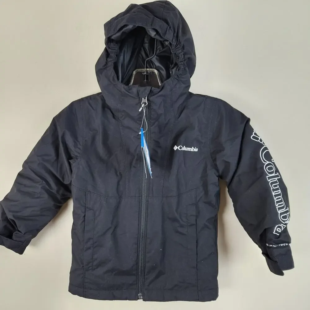 NWT Columbia Boys Timber Turner Jacket Size XXS 4-5 Black SB0037-010 Omni tech